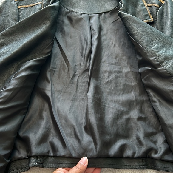 Rue 21 | Womens Black Faux Leather Biker Jacket - Size XL - Picture 7 of 11